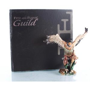 Fitz & Floyd Guild enamel pewter duck figurine adorned with Swarovski crystals.